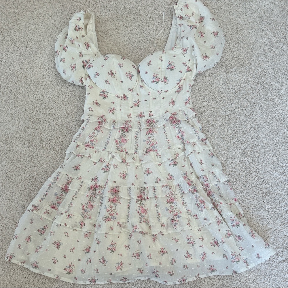Altar'd State Cream Floral Kids Dress